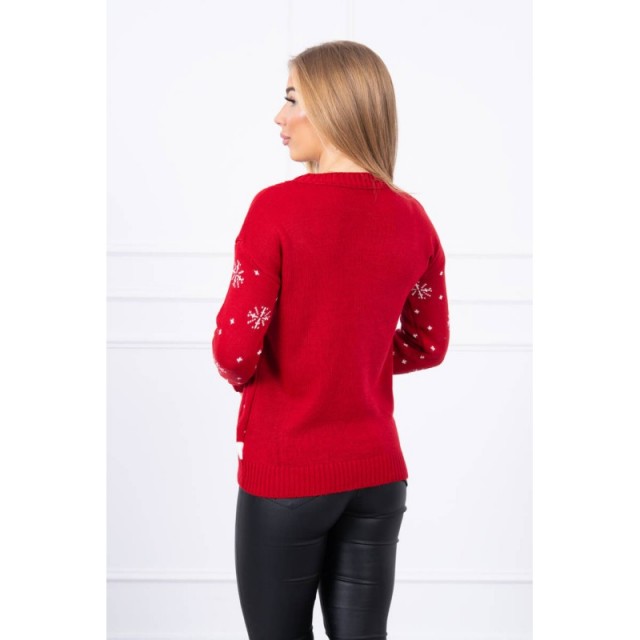 Božični pulover UNI rdeče barve LOVELY